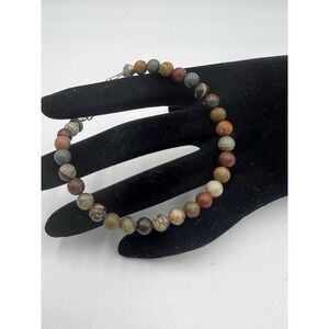 Picasso Beaded Natural Gemstone Bracelet Healing Unique Boho Mystical Vibrant